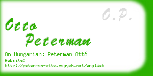 otto peterman business card