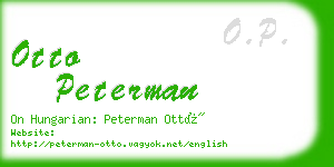 otto peterman business card